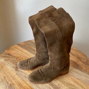 Madewell The Archive Knee High Brown Suede Boots